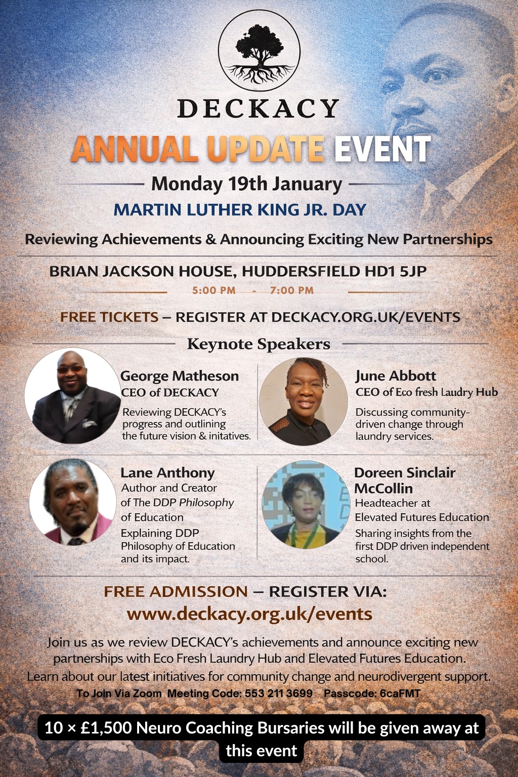 DECKACY Annual Update Event Flyer